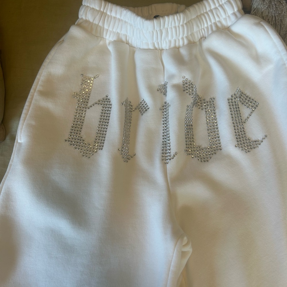 BRIDE MERCH High Rise Wide Leg Pants with Slit - Picture 3 of 6